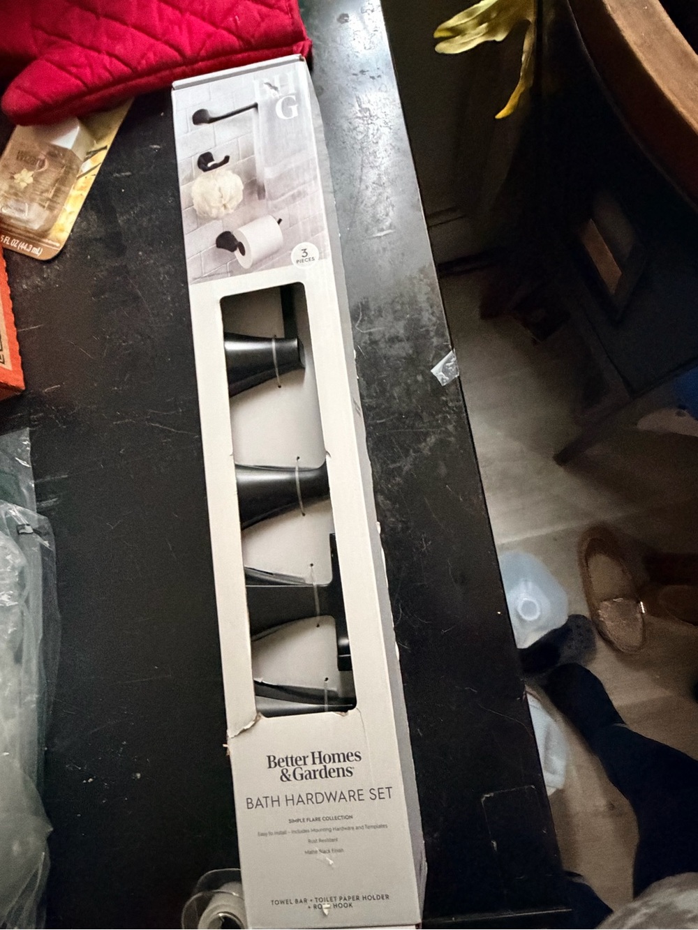 Better Homes And Gardens Black Bathroom Hardware Set - 3-Piece